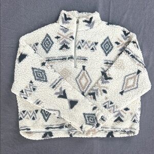 Poof! Geometric Patterned Turtleneck Sweater